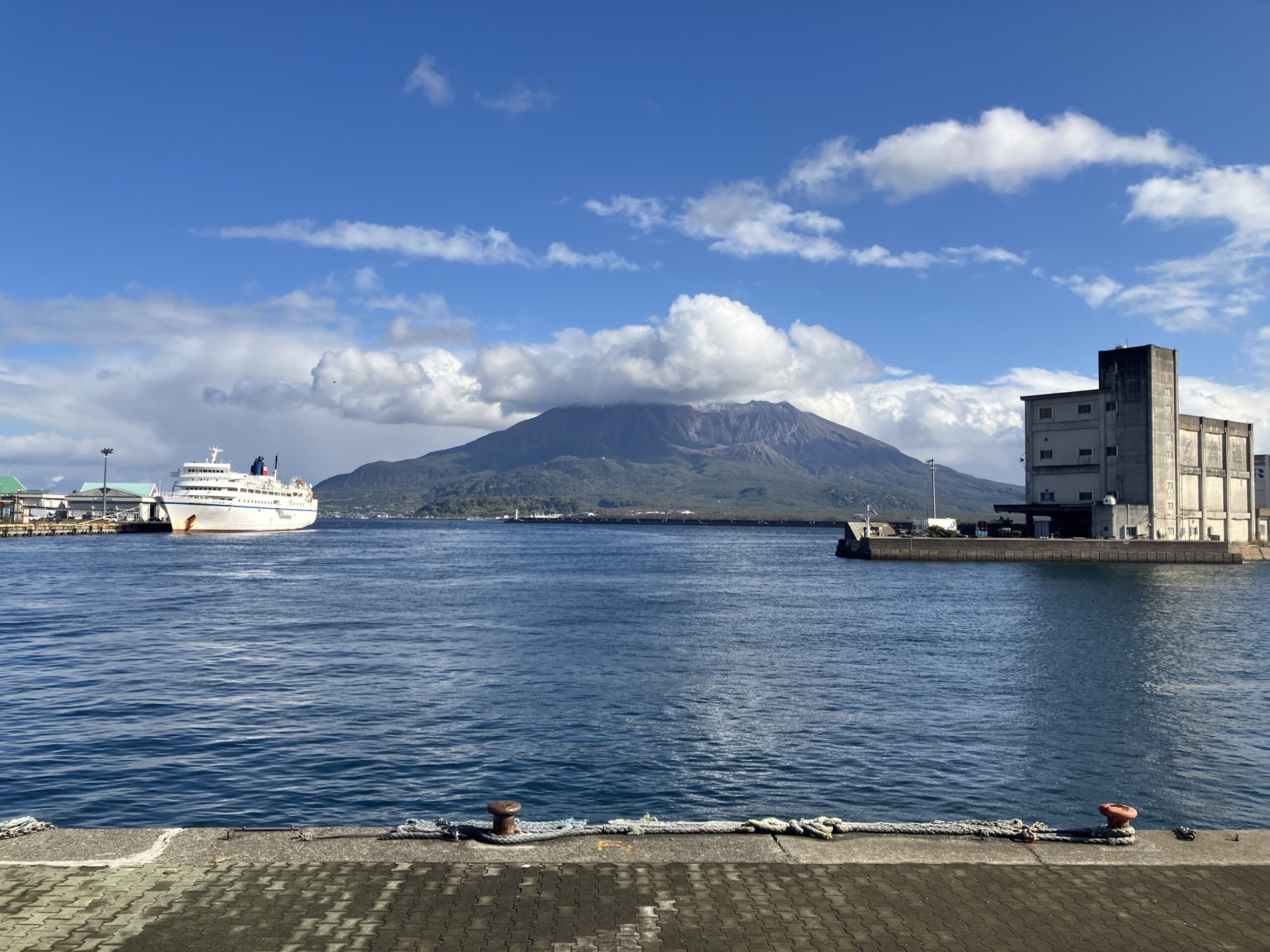 鹿児島港から桜島