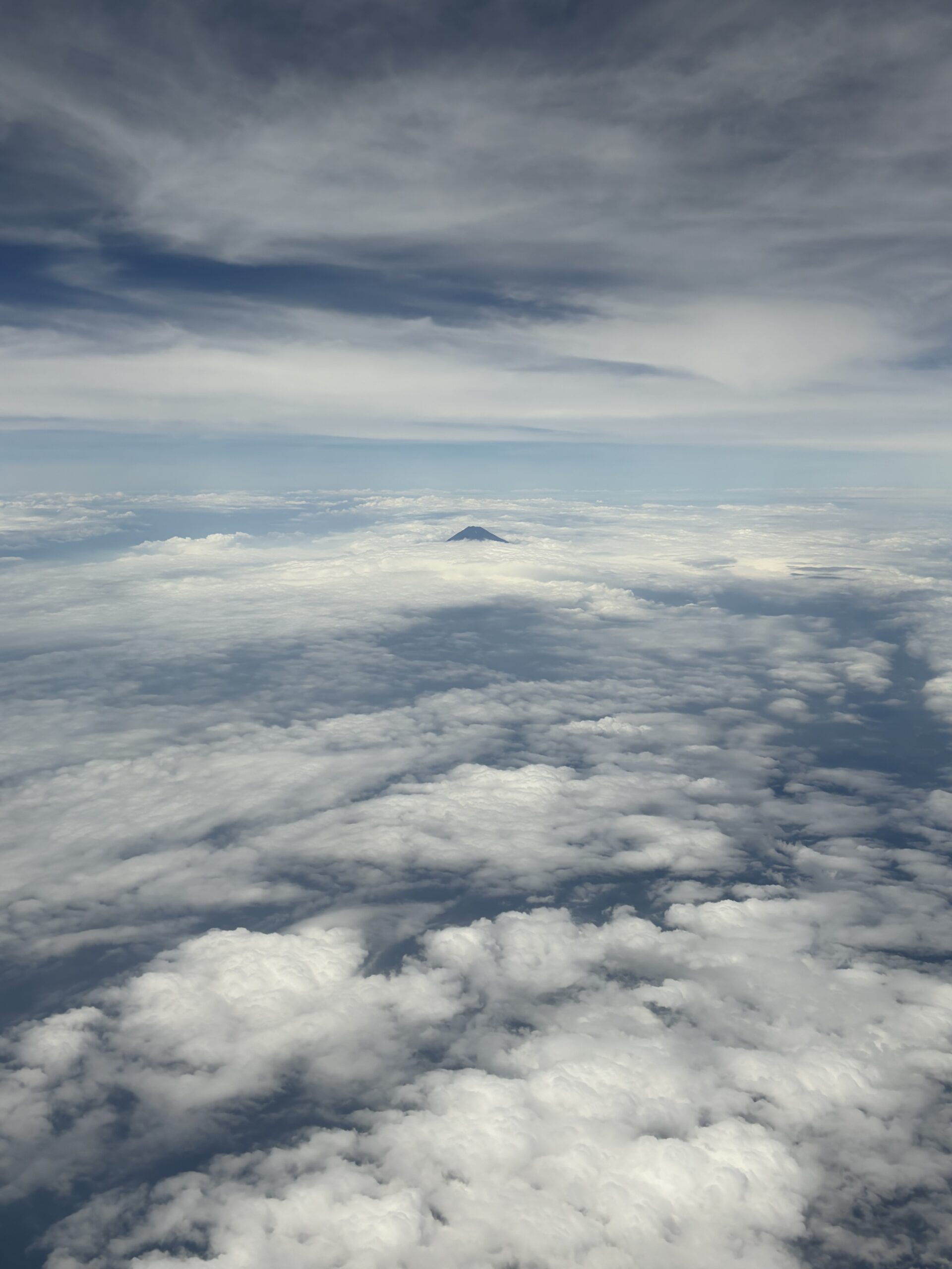 飛行機から見た富士山